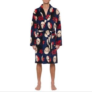 Friday the 13th Plush Men's Robe with Pockets and Belt AGE 17 + ONE SIZE FIT MOS